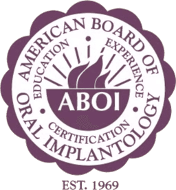 American Board of Oral Implantology board certification seal
